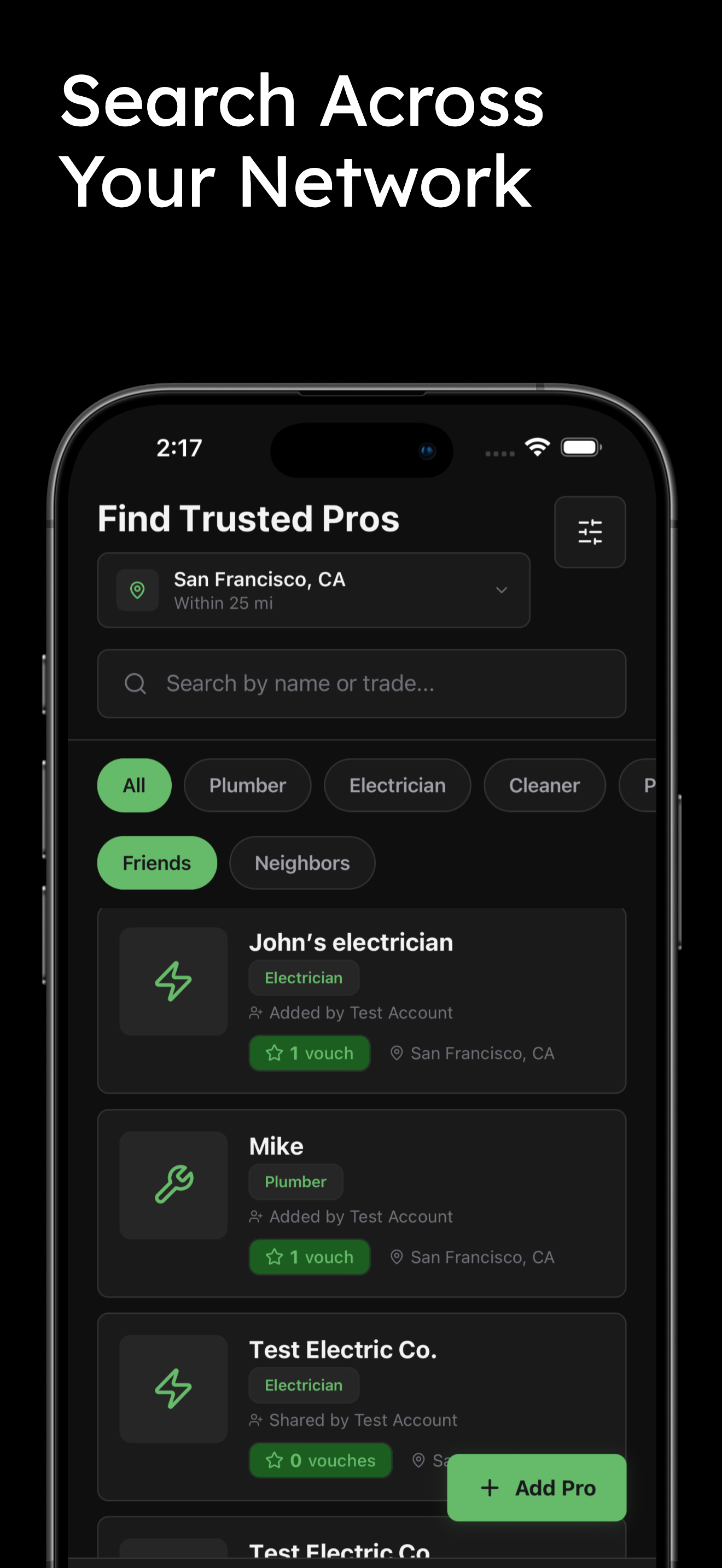Vouchlist discover feed